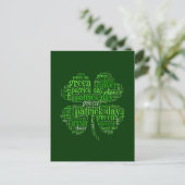 St. Patrick's Day Postkarte (Stehend Vorderseite)