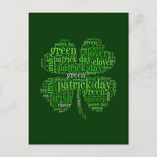 St. Patrick's Day Postkarte (Vorderseite)