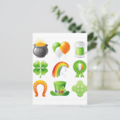 St. Patricks Day Postkarte (Stehend Vorderseite)