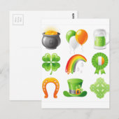 St. Patricks Day Postkarte (Vorne/Hinten)