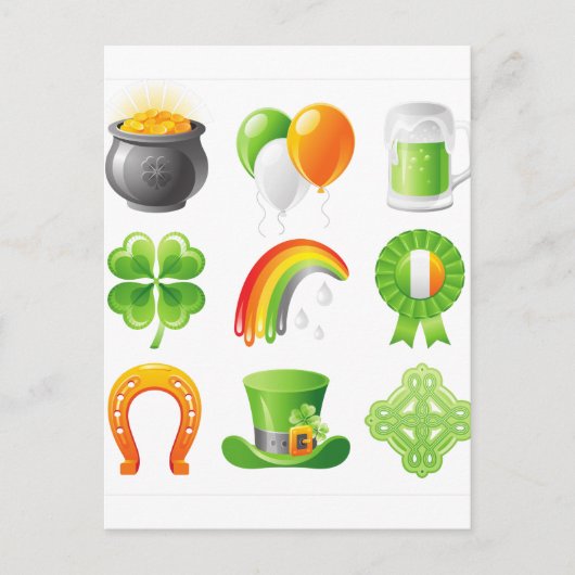 St. Patricks Day Postkarte (Vorderseite)