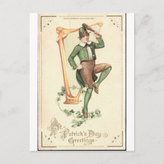 St. Patrick's Day Postkarte (Vorderseite)