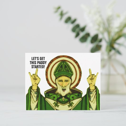 St. Patrick's Day Postkarte (Stehend Vorderseite)