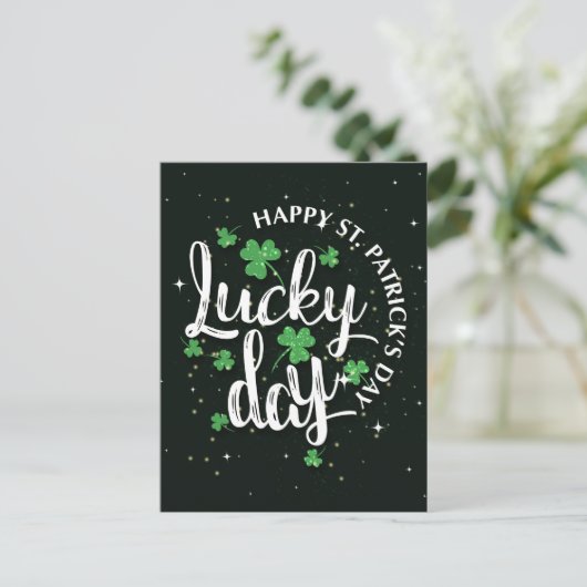 St. Patrick's Day Postkarte (Stehend Vorderseite)