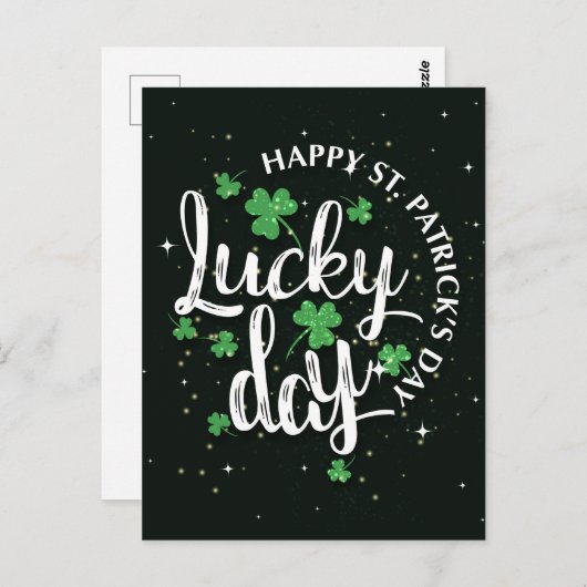 St. Patrick's Day Postkarte (Vorne/Hinten)