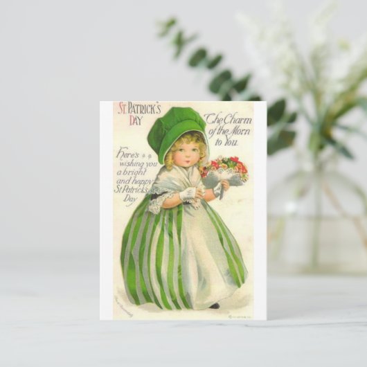 St. Patrick's Day Postkarte (Stehend Vorderseite)