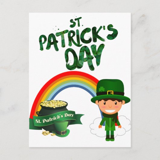 St. Patrick's Day Postkarte (Vorderseite)