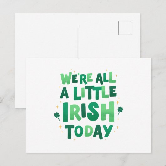 St. Patrick's Day Postkarte (Vorne/Hinten)