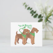 St. Patrick's Day Postkarte (Stehend Vorderseite)