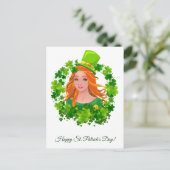 St. Patrick's Day. Postkarte (Stehend Vorderseite)