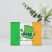 St. Patrick's Day Postkarte (Stehend Vorderseite)