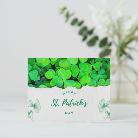 St Patricks Day Postkarte (Stehend Vorderseite)