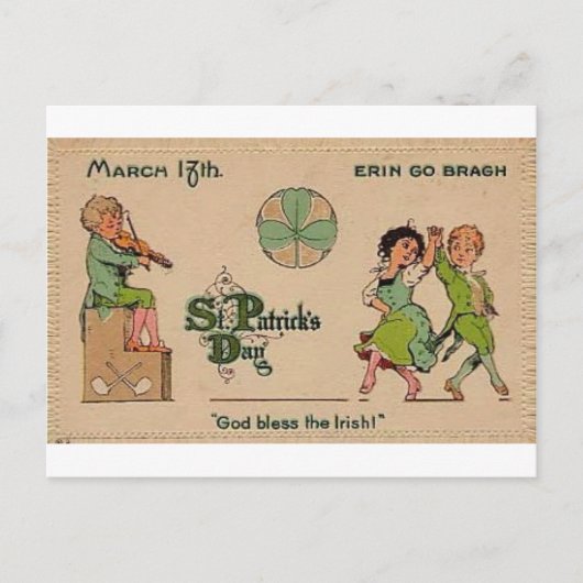 St. Patrick's Day Postkarte (Vorderseite)