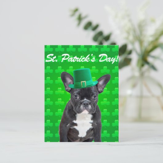 St. Patrick's Day Postkarte (Stehend Vorderseite)
