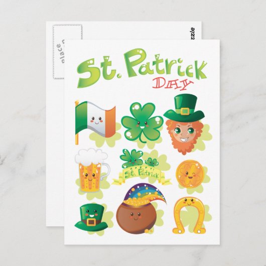 St. Patrick's Day Postkarte (Vorne/Hinten)