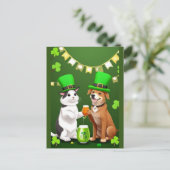 St. Patrick's Day Postkarte (Stehend Vorderseite)