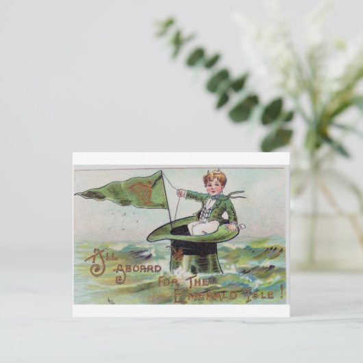 St. Patrick's Day Postkarte (Stehend Vorderseite)