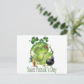 St. Patrick's Day Postkarte (Stehend Vorderseite)