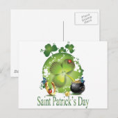 St. Patrick's Day Postkarte (Vorne/Hinten)