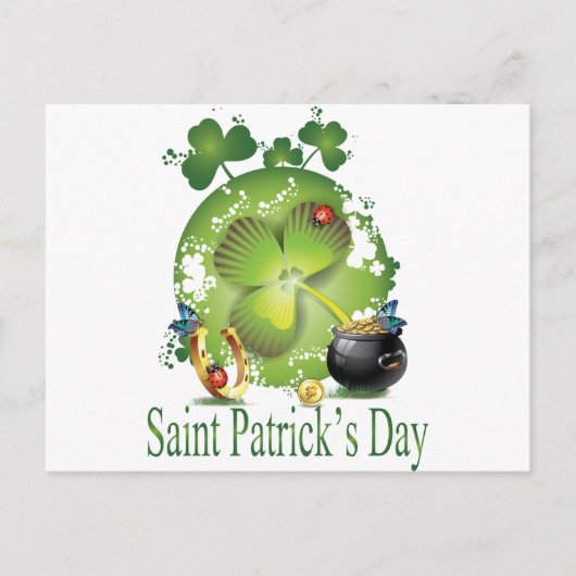 St. Patrick's Day Postkarte (Vorderseite)