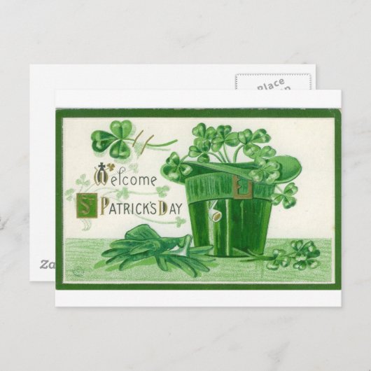 St. Patrick's Day Postkarte (Vorne/Hinten)