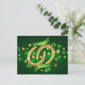 St. Patrick's Day Postkarte (Stehend Vorderseite)