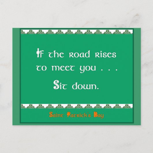 St. Patrick's Day Postkarte (Vorderseite)