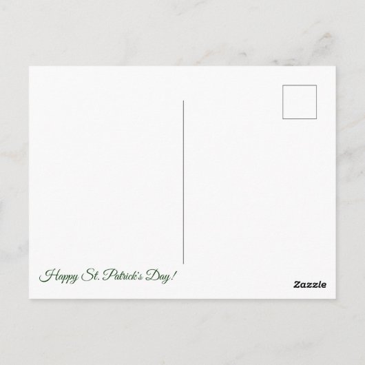 St. Patrick's Day. Postkarte (Rückseite)