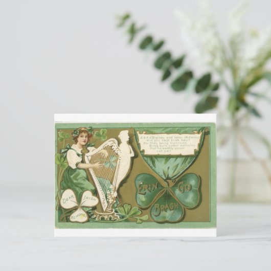 St. Patrick's Day Postkarte (Stehend Vorderseite)