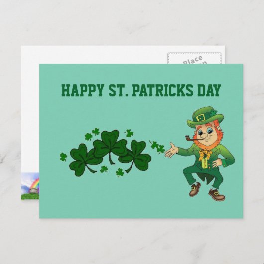 St. Patricks Day Postkarte (Vorne/Hinten)