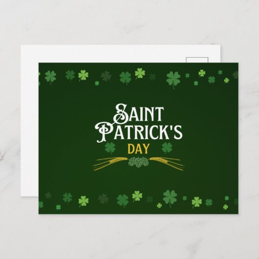 St Patricks Day Postkarte (Vorne/Hinten)
