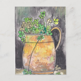St. Patrick's Day Postkarten mit Kleeblatt-Motiven