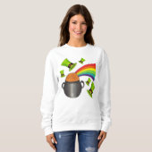 St. Patrick's Day Pot o Gold Rainbow Leprechaun Sweatshirt (Vorne ganz)