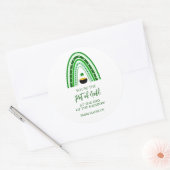 St. Patrick's Day Pot of Gold Boho Rainbow Runder Aufkleber (Umschlag)