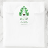 St. Patrick's Day Pot of Gold Boho Rainbow Runder Aufkleber (Tasche)