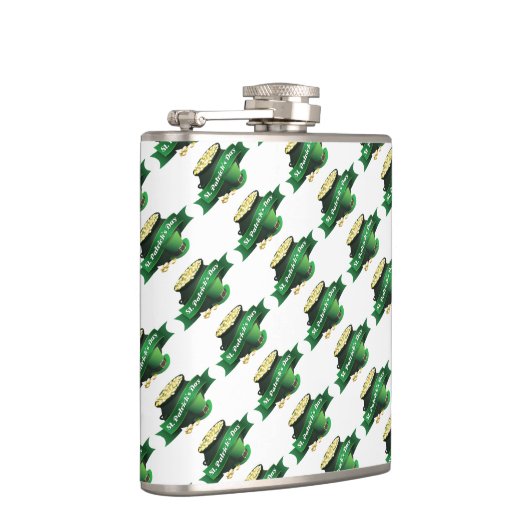 St. Patrick's Day Pot of Gold Flachmann (Rechts)