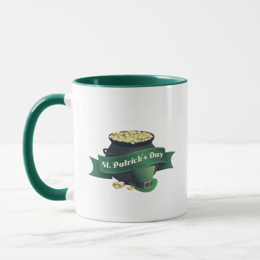 "St Patrick's Day Pot of Gold" Funny Irish Tasse (Links)