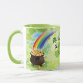 St. Patrick's Day Pot of Gold Leprechaun-Kaffee Tasse (Links)