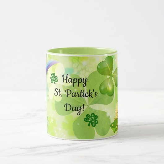 St. Patrick's Day Pot of Gold Leprechaun-Kaffee Tasse (Zentrum)