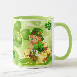 St. Patrick's Day Pot of Gold Leprechaun-Kaffee Tasse