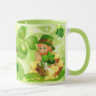 St. Patrick's Day Pot of Gold Leprechaun-Kaffee Tasse