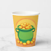 St. Patrick's Day Pot of Gold Paper Cup Pappbecher (Rückseite)