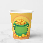 St. Patrick's Day Pot of Gold Paper Cup Pappbecher (Vorderseite)