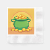 St. Patrick's Day Pot of Gold Paper Napkin Serviette (Vorderseite)