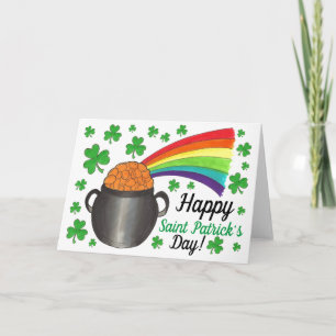 St. Patrick's Day Pot of Gold Rainbow Kleeblatt Karte