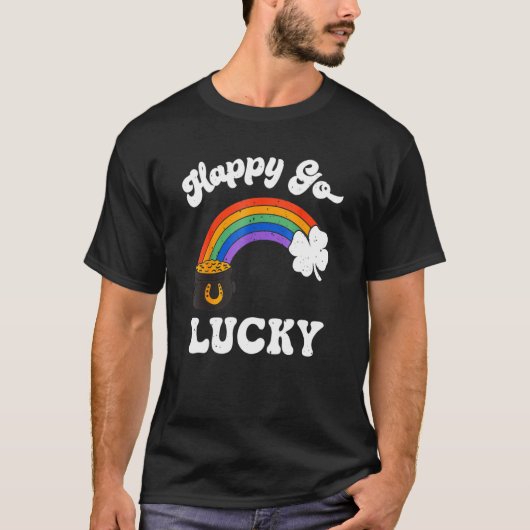 St Patrick's Day Pot Of Leprechaun Gold Rainbow Ha T-Shirt (Vorderseite)
