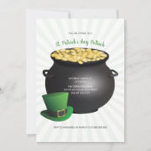 St. Patrick's Day Potluck St Pattys Day Party Einladung (Vorderseite)