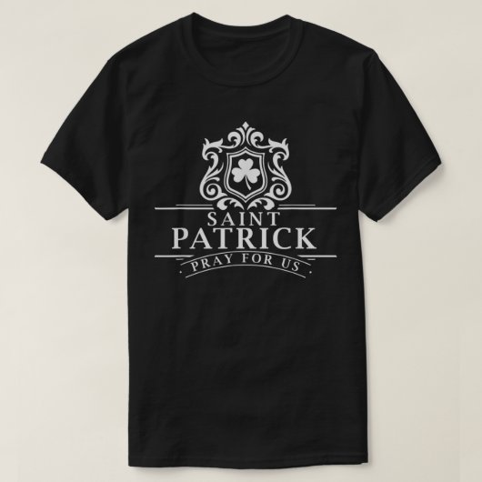 St. Patricks Day Pray for Us Catholic St Patrick T-Shirt (Design vorne)