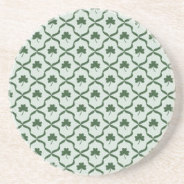 St. Patrick's Day Preppy Shamrock Clover Lattice  Getränkeuntersetzer