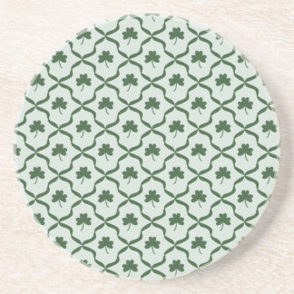 St. Patrick's Day Preppy Shamrock Clover Lattice Getränkeuntersetzer